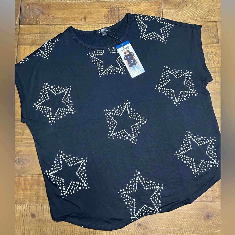 Buffalo Women’s French Terry Short Sleeve Top - Picture 12 of 12
